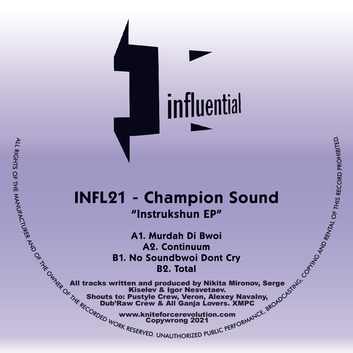 Champion Sound Crew - Instrukshun EP - Kniteforce Records