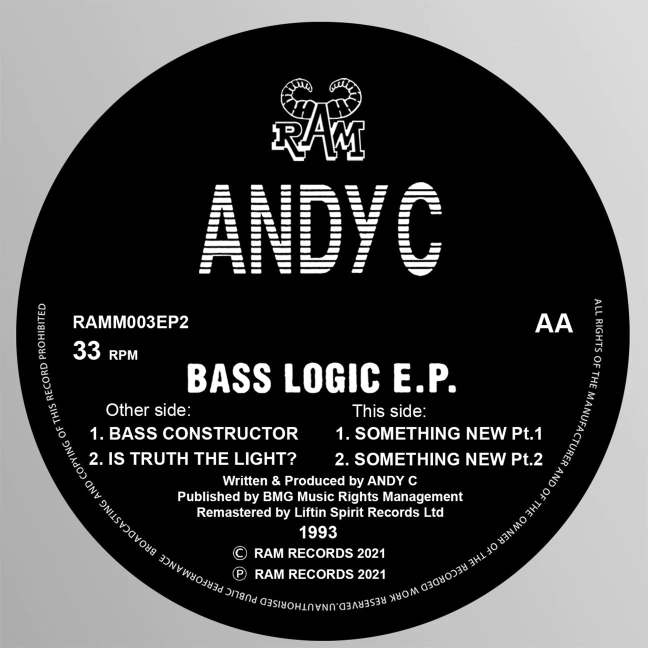 Andy C - Bass Logic EP - Ram Records