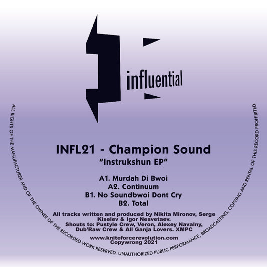 Champion Sound Crew - Instrukshun EP - Kniteforce Records