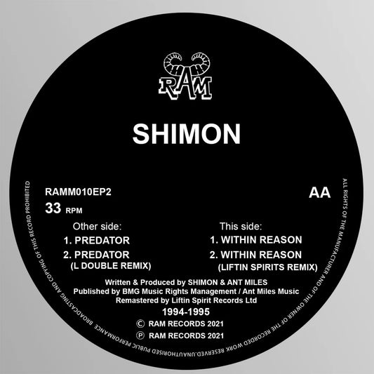 Shimon - The Predator / Within Reason - Ram Records