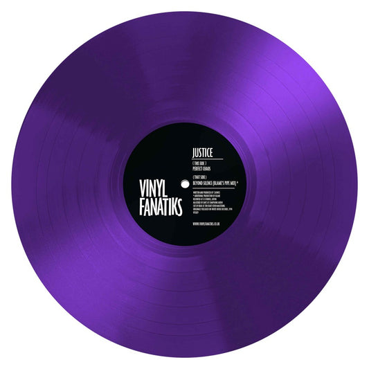 Justice - Perfect Chaos / Beyond Silence (Blame’s Pipe Mix) Vinyl Fanatiks Records (12" Purple Vinyl]